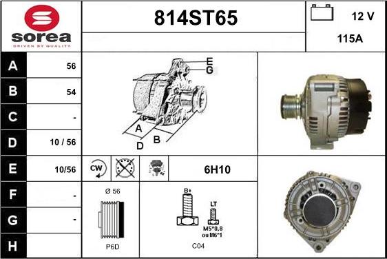 STARTCAR 814ST65 - Ģenerators autospares.lv