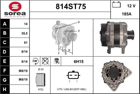 STARTCAR 814ST75 - Ģenerators autospares.lv