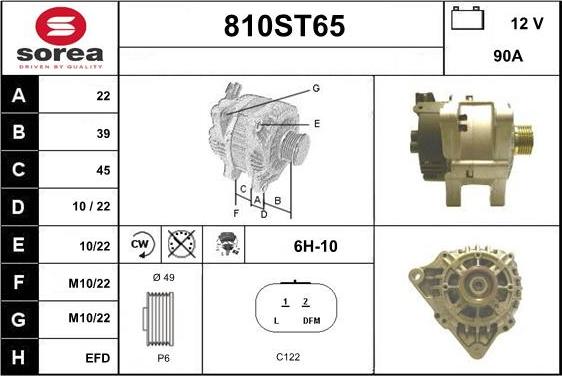 STARTCAR 810ST65 - Alternator www.autospares.lv