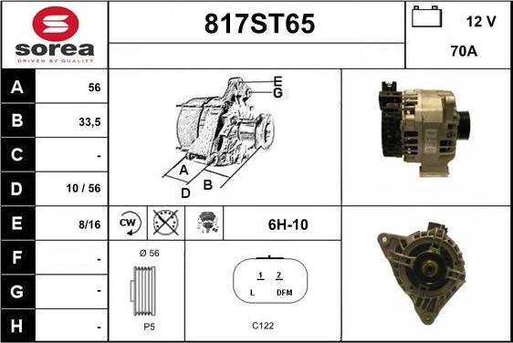 STARTCAR 817ST65 - Генератор www.autospares.lv