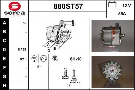 STARTCAR 880ST57 - Ģenerators autospares.lv