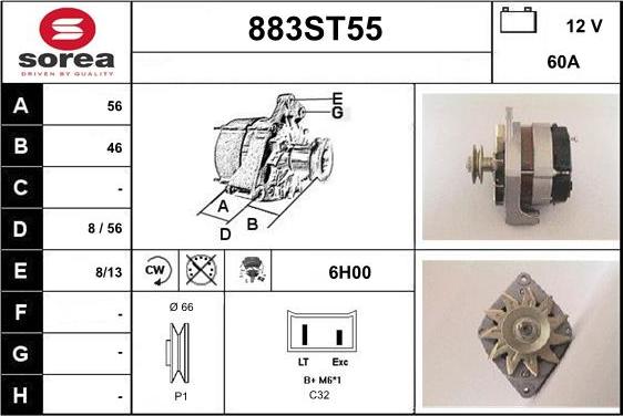 STARTCAR 883ST55 - Ģenerators autospares.lv