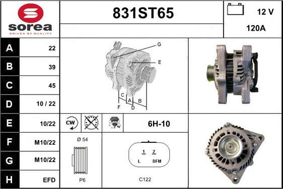 STARTCAR 831ST65 - Ģenerators autospares.lv