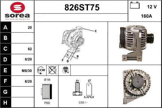 STARTCAR 826ST75 - Генератор www.autospares.lv