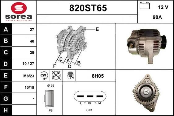 STARTCAR 820ST65 - Ģenerators www.autospares.lv