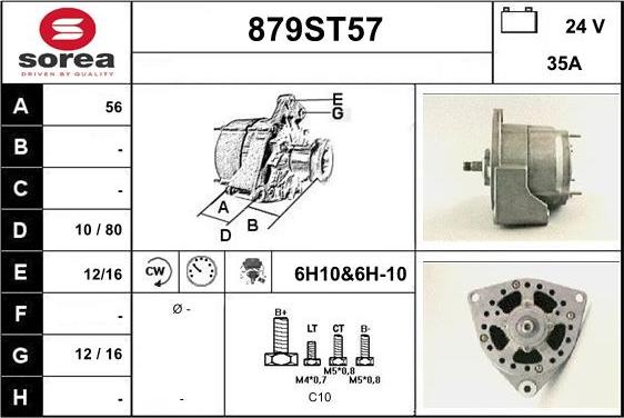 STARTCAR 879ST57 - Генератор www.autospares.lv