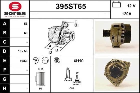 STARTCAR 395ST65 - Ģenerators autospares.lv