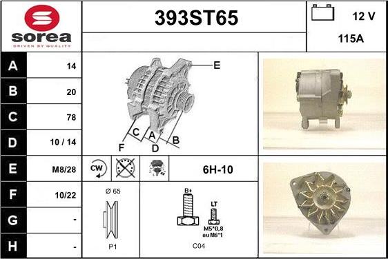 STARTCAR 393ST65 - Ģenerators www.autospares.lv