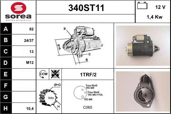 STARTCAR 340ST11 - Starteris www.autospares.lv