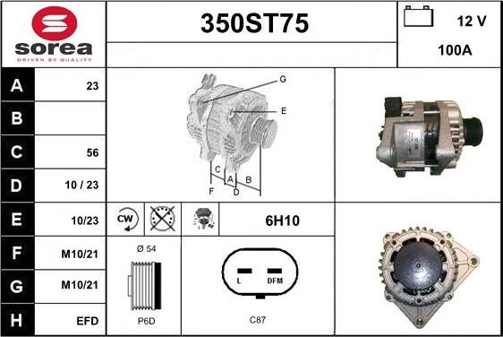 STARTCAR 350ST75 - Генератор www.autospares.lv