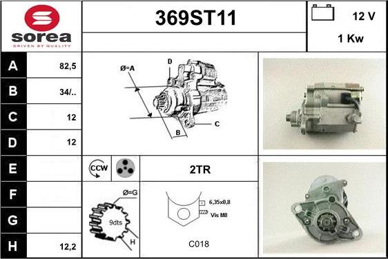 STARTCAR 369ST11 - Starteris autospares.lv