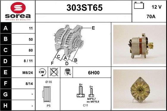 STARTCAR 303ST65 - Ģenerators www.autospares.lv