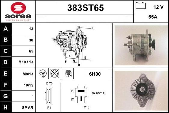 STARTCAR 383ST65 - Ģenerators autospares.lv