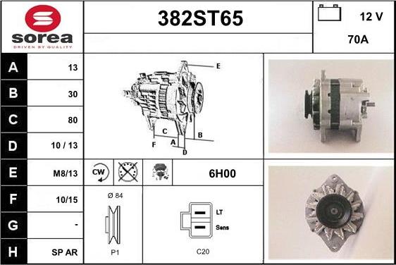 STARTCAR 382ST65 - Alternator www.autospares.lv