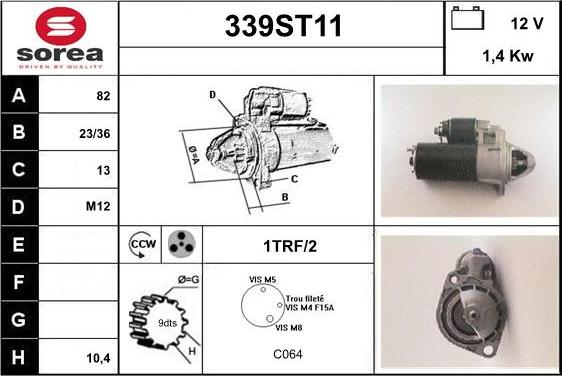 STARTCAR 339ST11 - Starteris www.autospares.lv