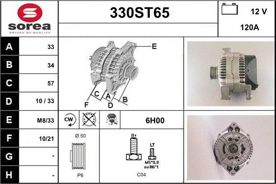 STARTCAR 330ST65 - Ģenerators www.autospares.lv