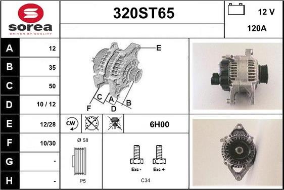 STARTCAR 320ST65 - Ģenerators www.autospares.lv