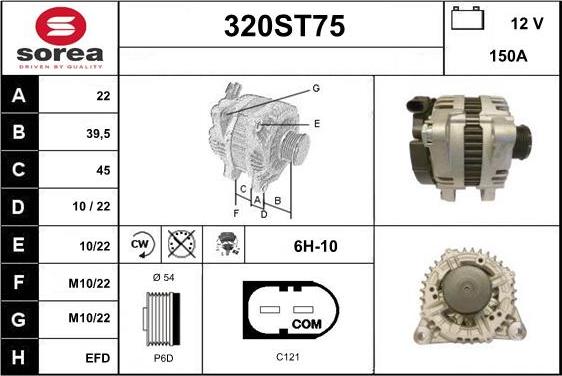 STARTCAR 320ST75 - Генератор www.autospares.lv