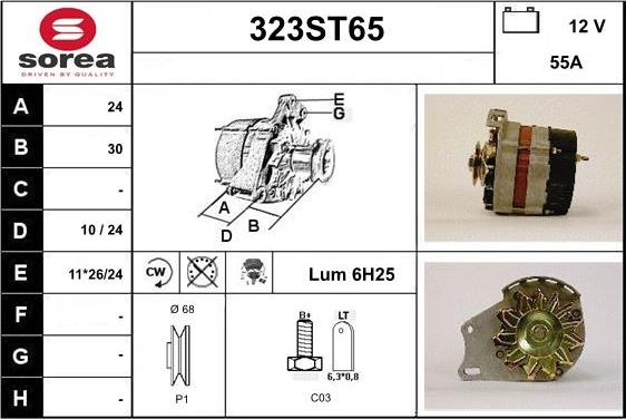 STARTCAR 323ST65 - Ģenerators www.autospares.lv