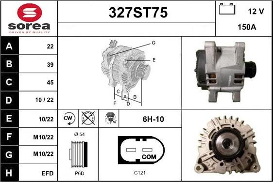 STARTCAR 327ST75 - Ģenerators autospares.lv