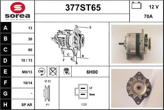 STARTCAR 377ST65 - Ģenerators autospares.lv