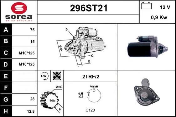 STARTCAR 296ST21 - Starteris autospares.lv