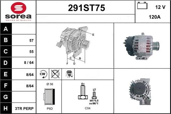 STARTCAR 291ST75 - Alternator www.autospares.lv