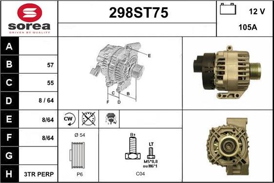 STARTCAR 298ST75 - Ģenerators autospares.lv