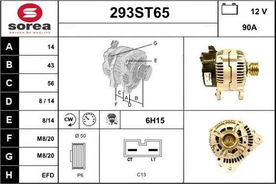 STARTCAR 293ST65 - Ģenerators www.autospares.lv