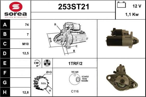 STARTCAR 253ST21 - Starter www.autospares.lv