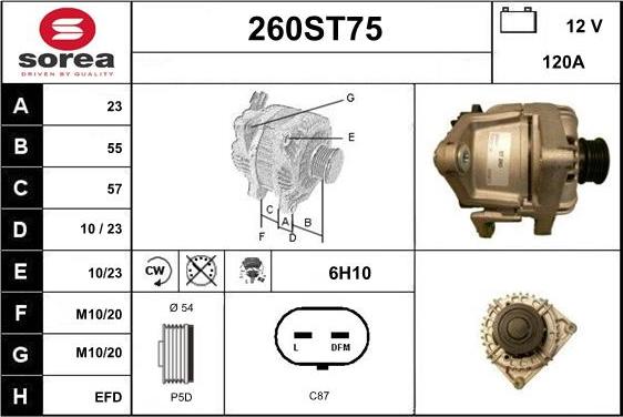 STARTCAR 260ST75 - Ģenerators www.autospares.lv