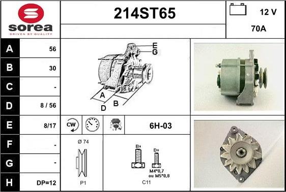 STARTCAR 214ST65 - Генератор www.autospares.lv