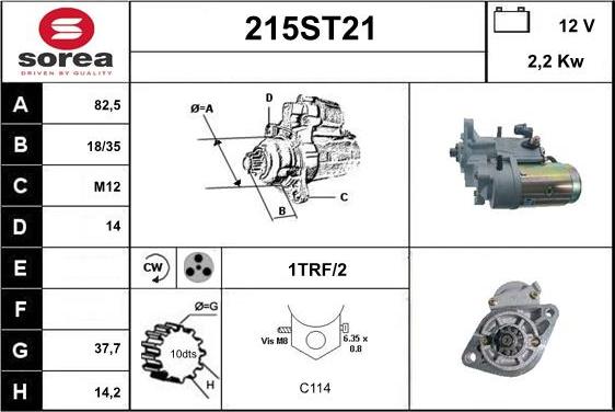 STARTCAR 215ST21 - Starter www.autospares.lv