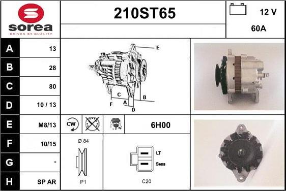 STARTCAR 210ST65 - Ģenerators autospares.lv