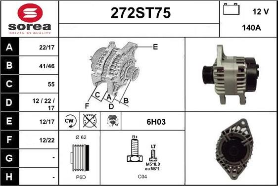 STARTCAR 272ST75 - Генератор www.autospares.lv