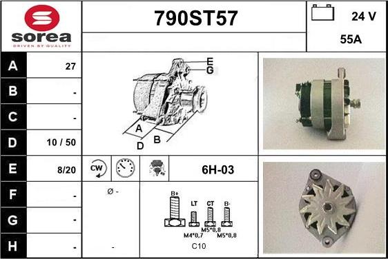 STARTCAR 790ST57 - Ģenerators www.autospares.lv