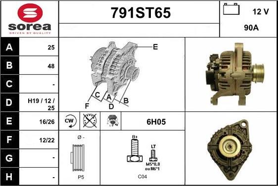 STARTCAR 791ST65 - Ģenerators www.autospares.lv