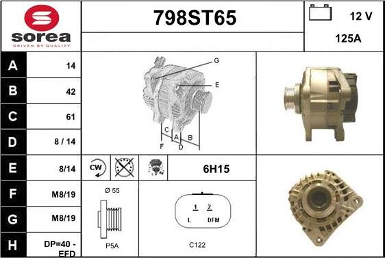 STARTCAR 798ST65 - Ģenerators autospares.lv