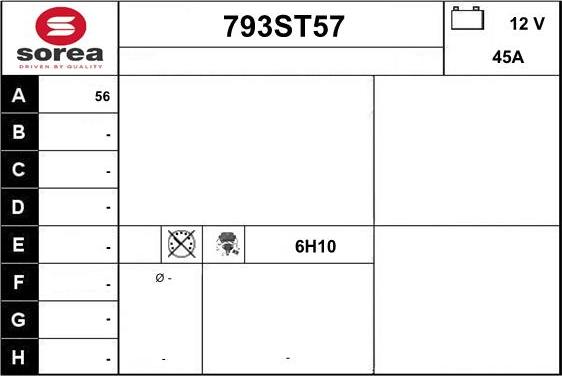 STARTCAR 793ST57 - Ģenerators www.autospares.lv