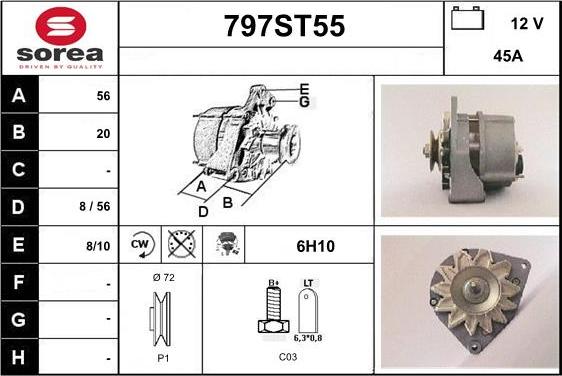 STARTCAR 797ST55 - Ģenerators www.autospares.lv