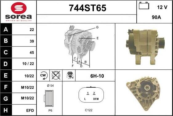 STARTCAR 744ST65 - Генератор www.autospares.lv