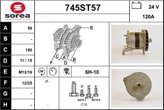 STARTCAR 745ST57 - Ģenerators www.autospares.lv