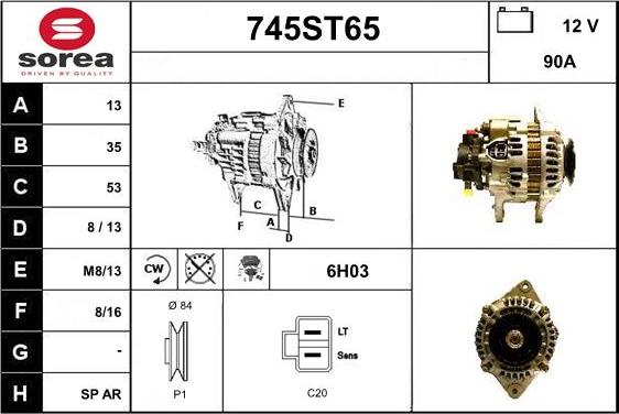 STARTCAR 745ST65 - Ģenerators autospares.lv