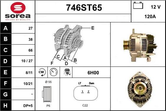 STARTCAR 746ST65 - Ģenerators www.autospares.lv