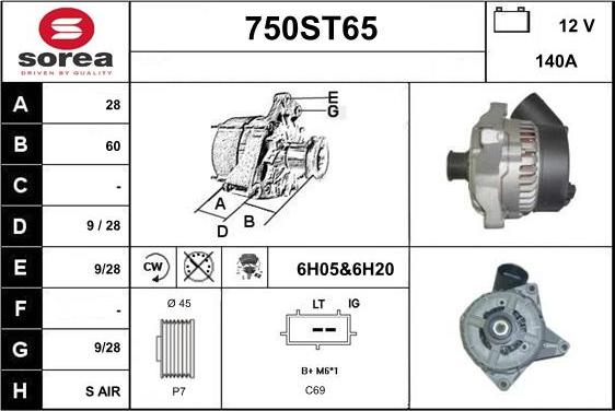 STARTCAR 750ST65 - Ģenerators autospares.lv