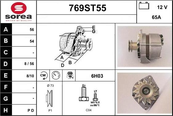 STARTCAR 769ST55 - Ģenerators autospares.lv