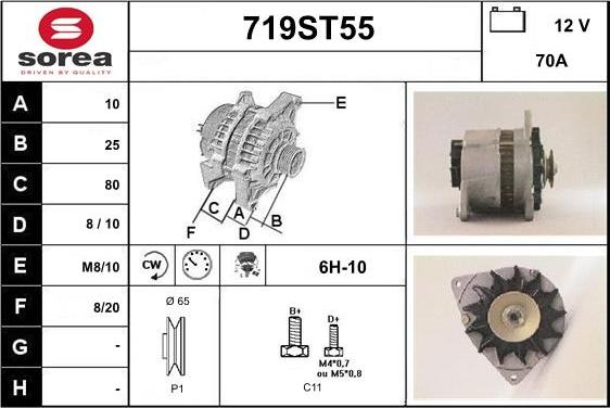 STARTCAR 719ST55 - Ģenerators www.autospares.lv