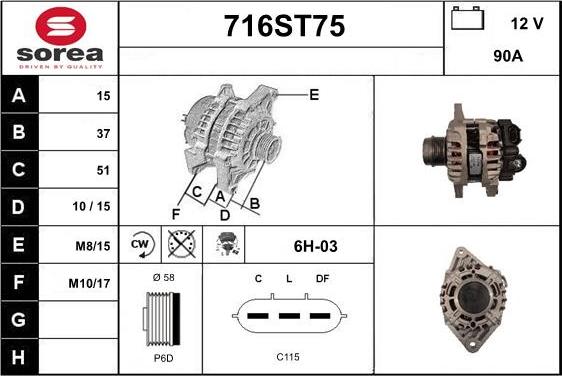 STARTCAR 716ST75 - Ģenerators www.autospares.lv