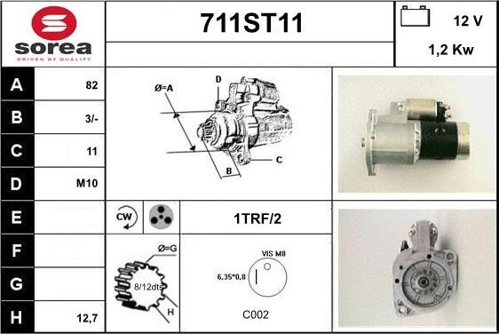 STARTCAR 711ST11 - Starteris autospares.lv