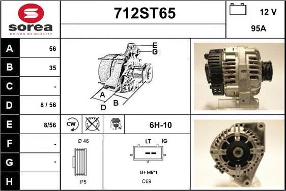 STARTCAR 712ST65 - Ģenerators www.autospares.lv